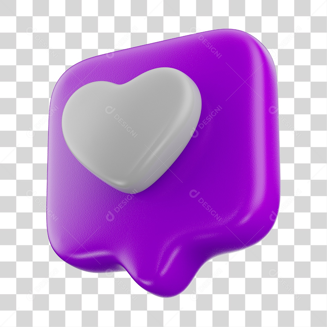 Elemento 3D Para Composição Emoji De Like Roxo PNG Transparente