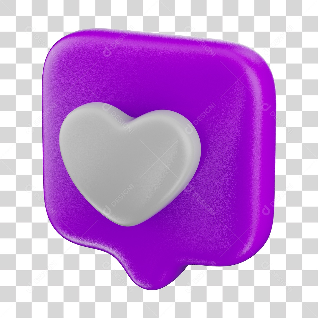 Elemento 3D Para Composição Emoji De Like Roxo PNG Transparente