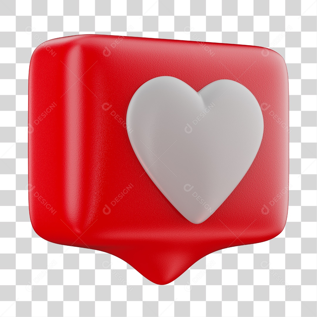 Elemento 3D Para Composição Emoji De Like Vermelho PNG Transparente