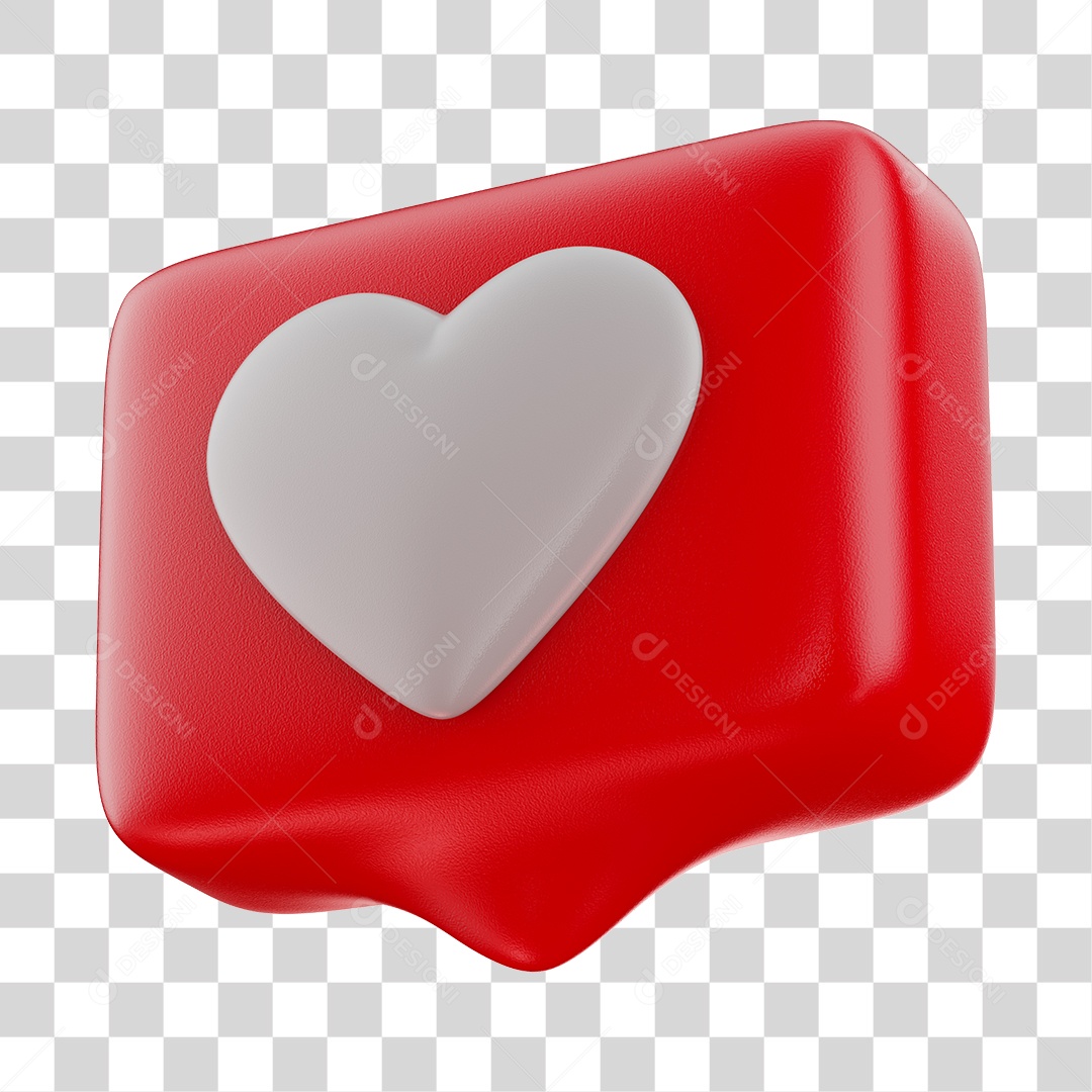 Elemento 3D Para Composição Emoji De Like Vermelho PNG Transparente