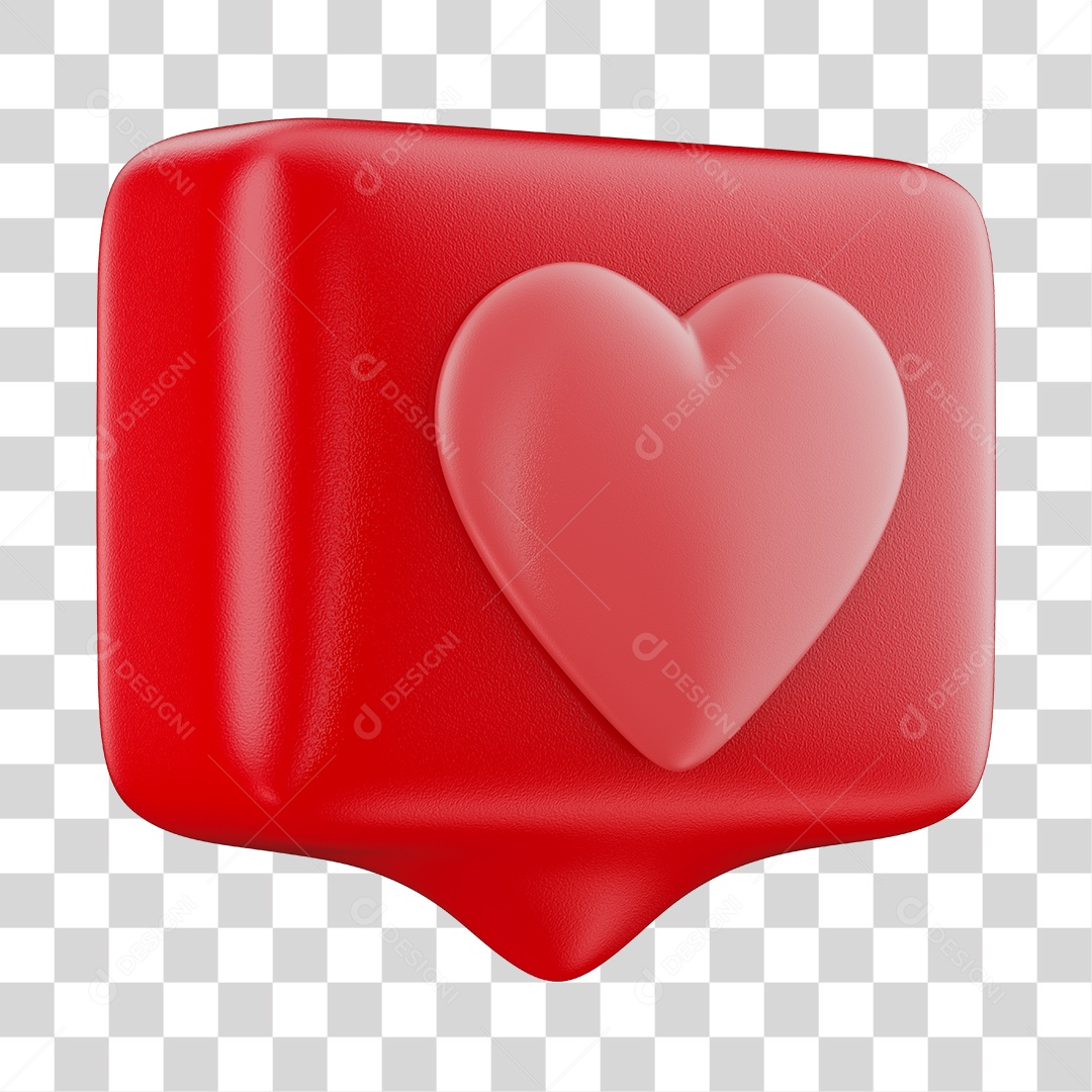 Elemento 3D Para Composição Emoji De Like Vermelho PNG Transparente
