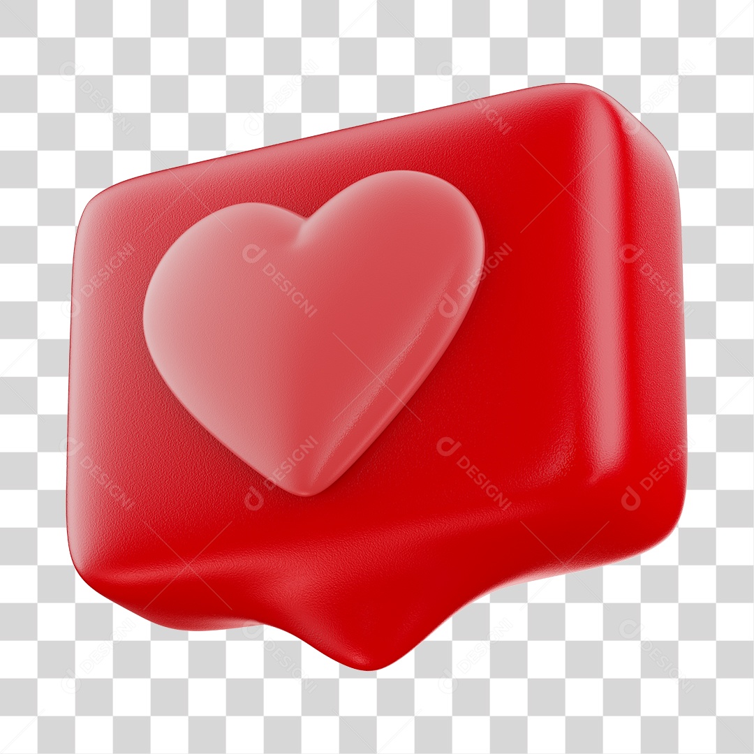 Elemento 3D Para Composição Emoji De Like Vermelho PNG Transparente