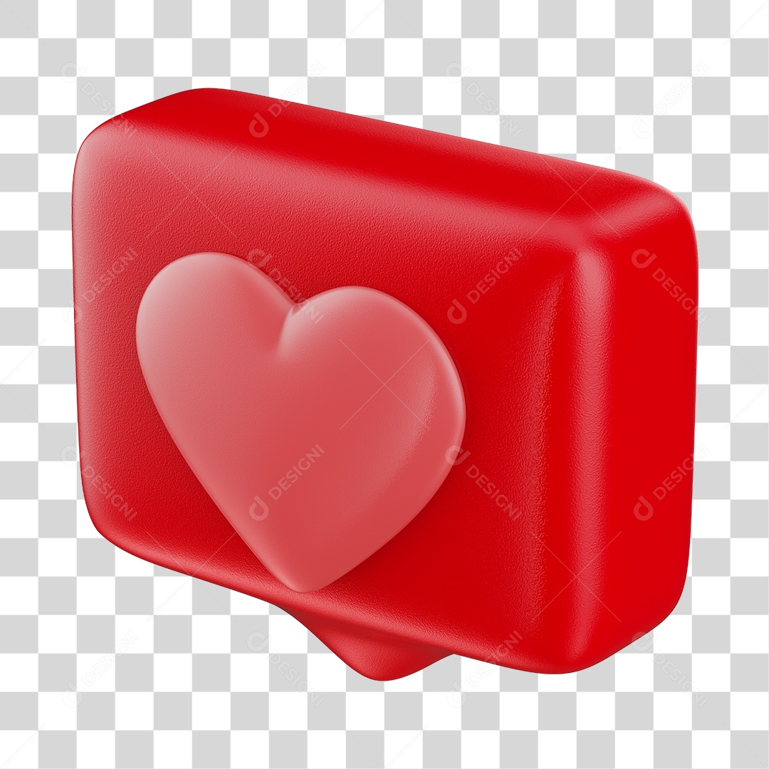 Elemento 3D Para Composição Emoji De Like Vermelho PNG Transparente