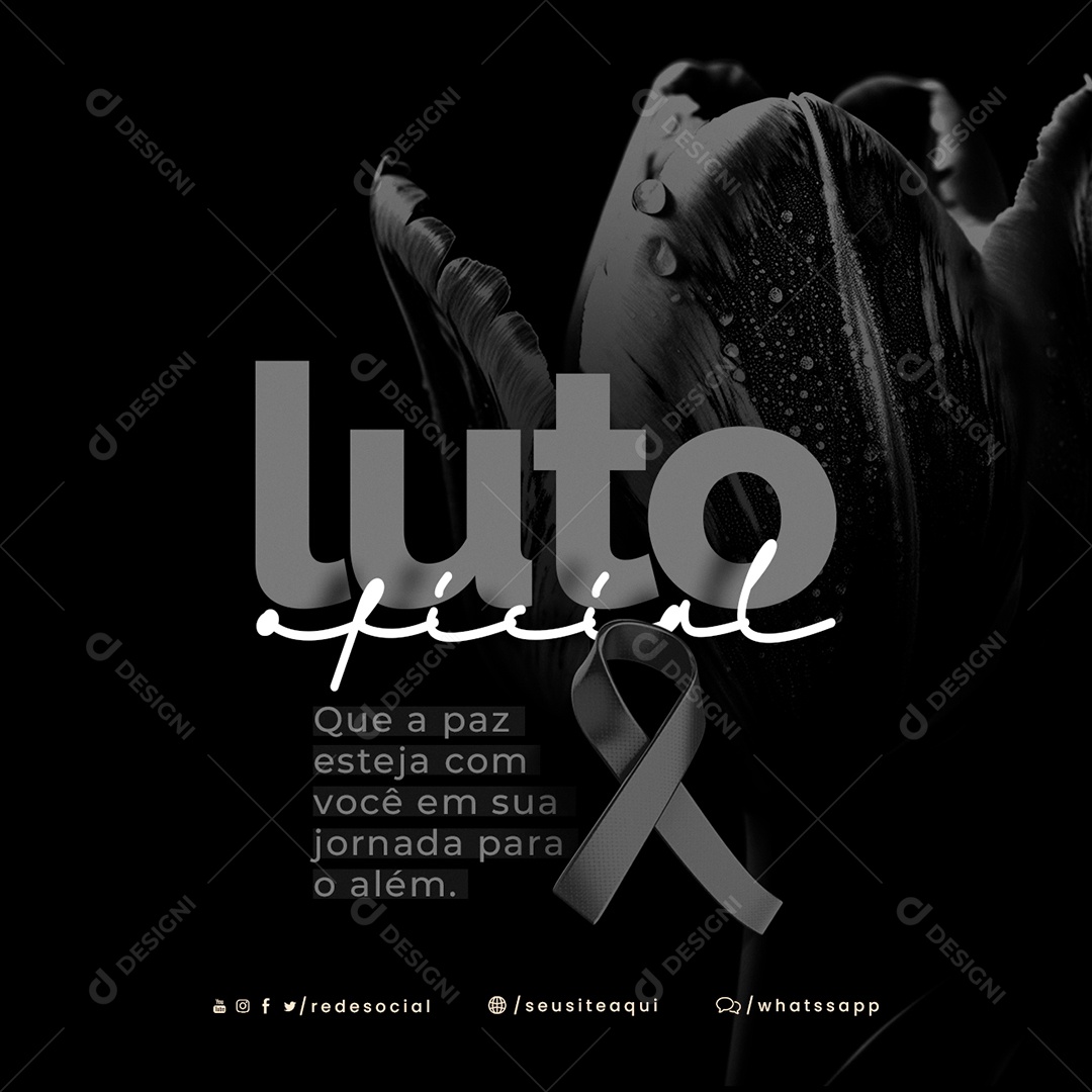 Que A Paz Esteja Com Você Em Sua Jornada Para O Além Luto Social Media PSD Editável