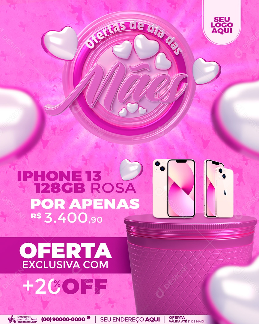 Social Media Ofertas De Dia Das Mães Aparelho Smartphone PSD Editavel