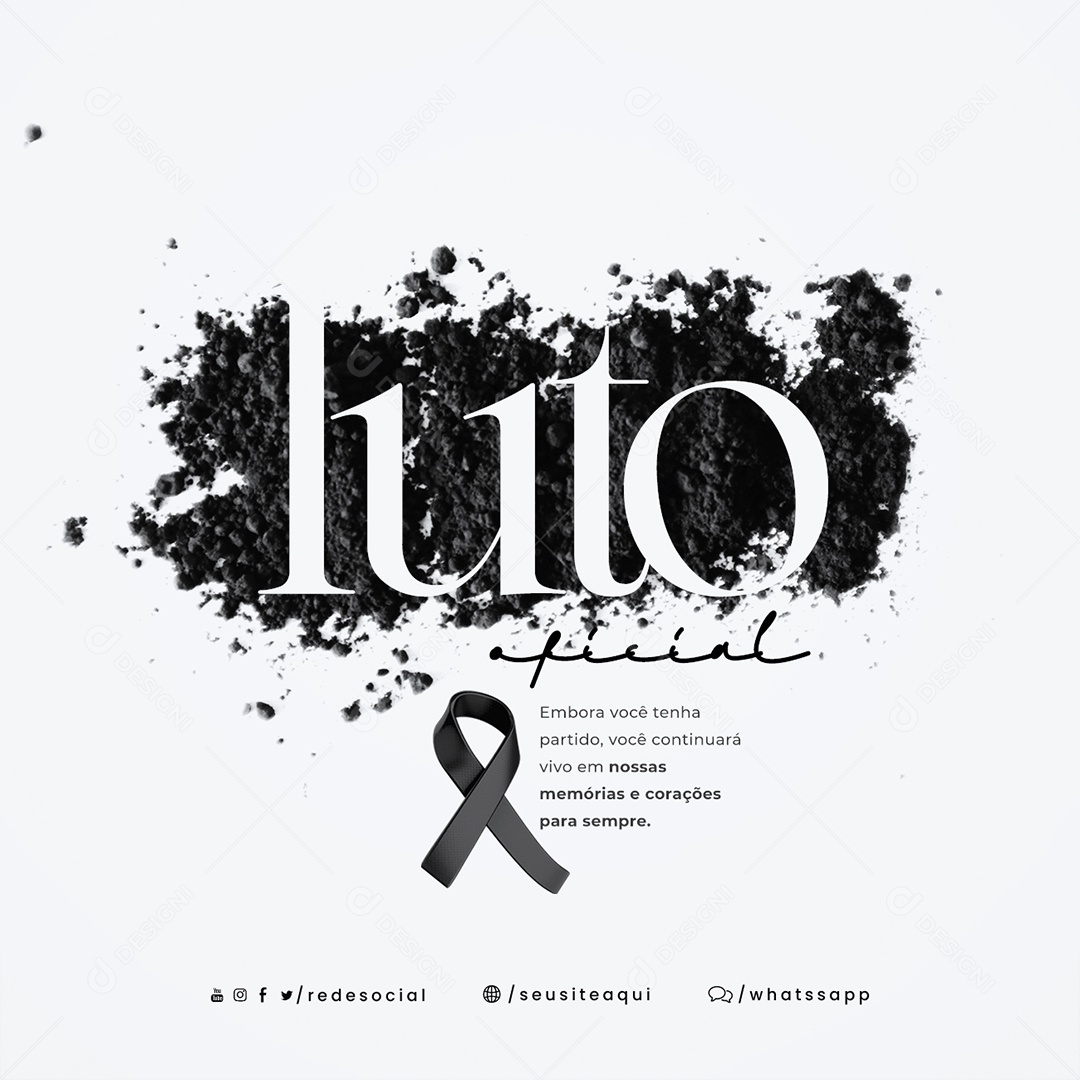 Embora Você Tenha Partido Luto Social Media PSD Editável