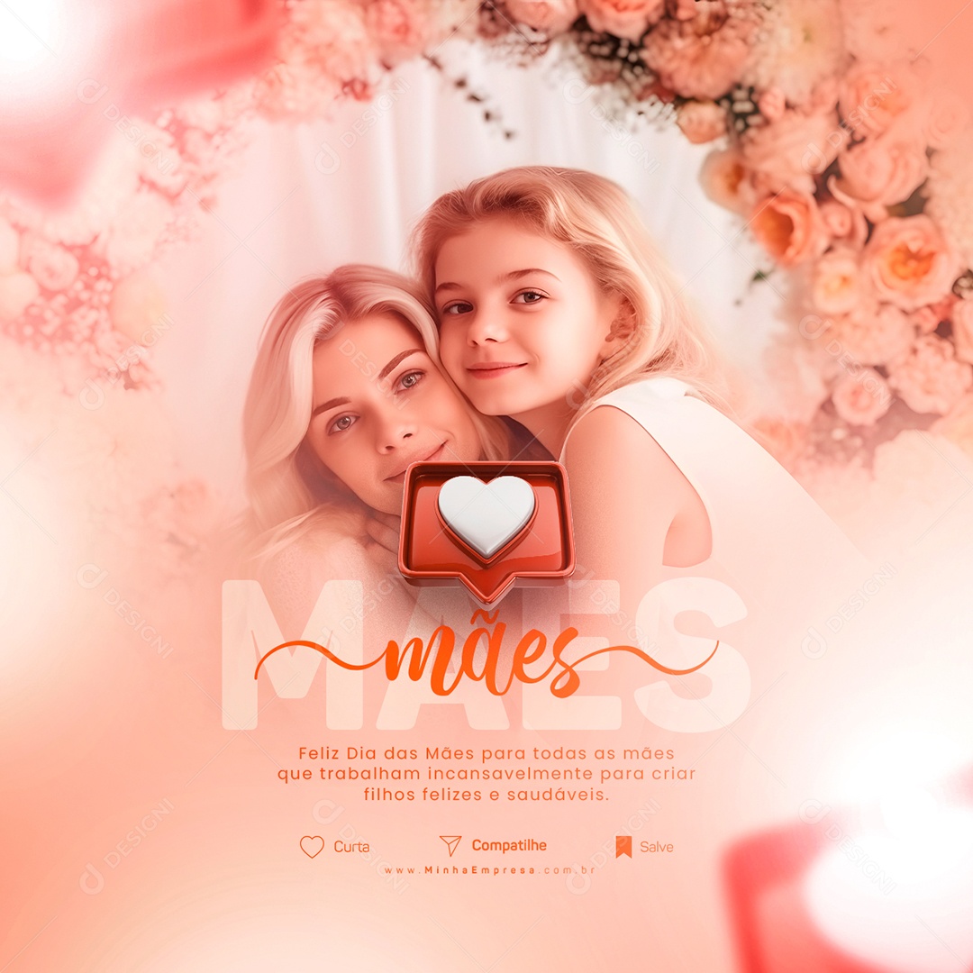 Feliz Dia Das Mães Para As Mães Que Trabalham Incansavelmente Social Media PSD Editável