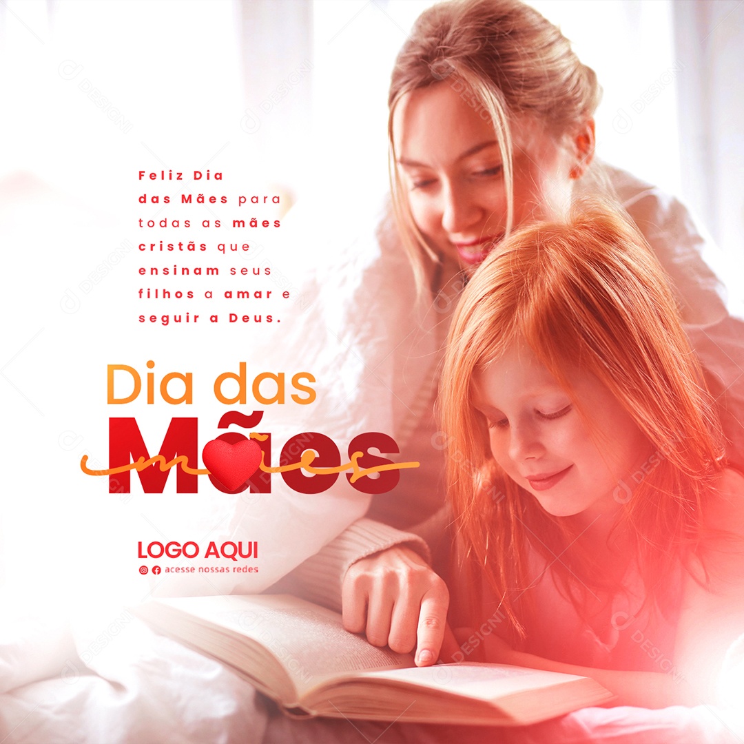 Feliz Dia Das Mães Para Todas As Mães Cristãs Social Media PSD Editável