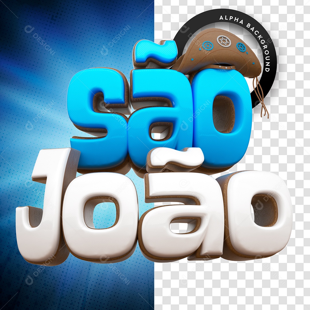 Selo 3D Para Composição São João PSD