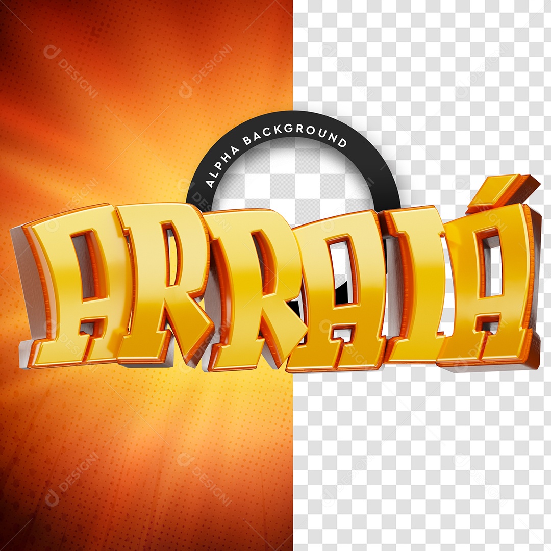 Selo 3D Para Composição Arraiá PSD