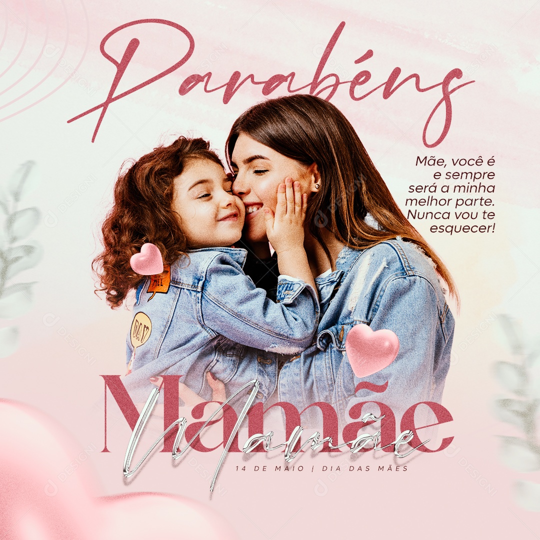 Feliz Dia Das Mães 14 de Maio Social Media PSD Editável