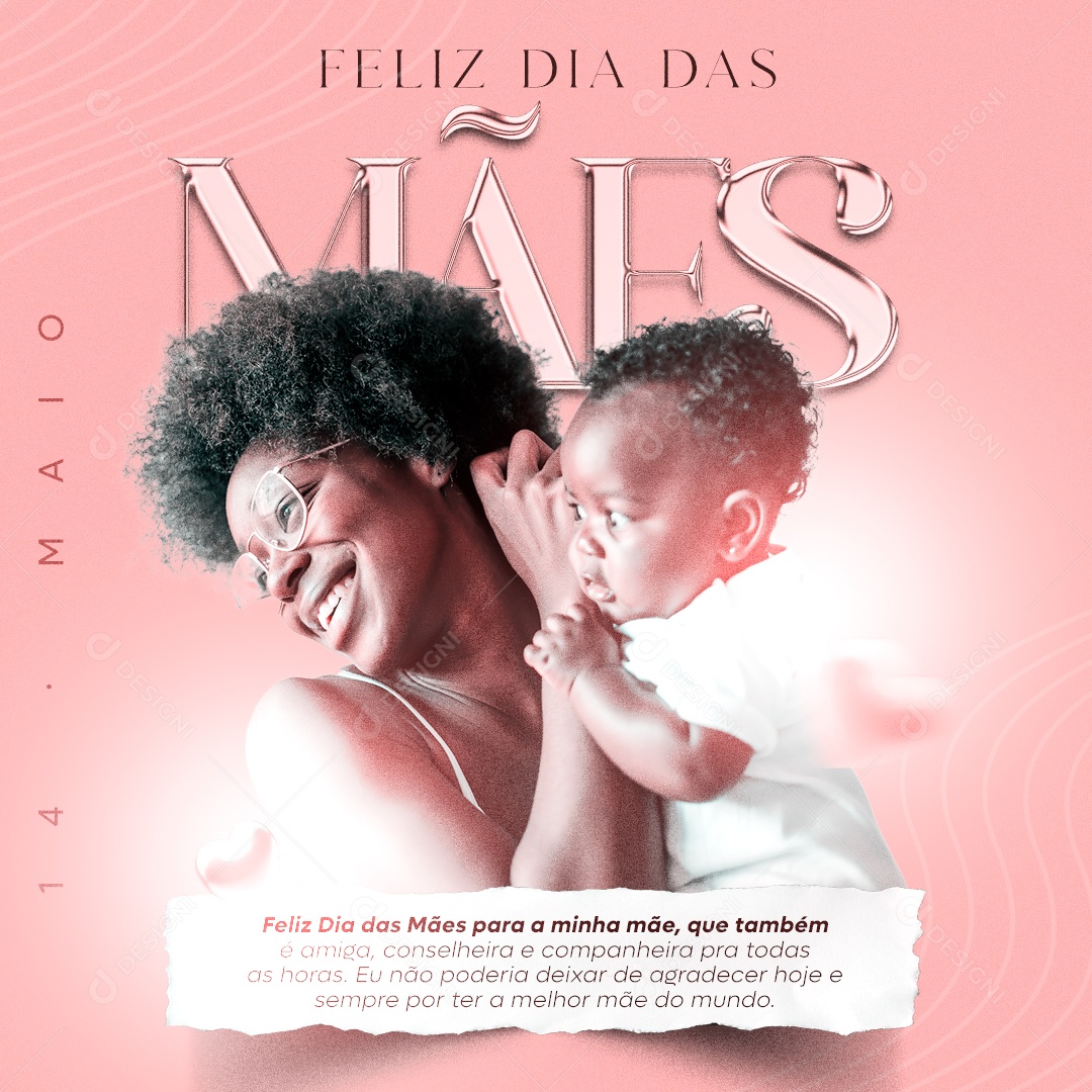 Feliz Dia Das Mães 14 de Maio Social Media PSD Editável