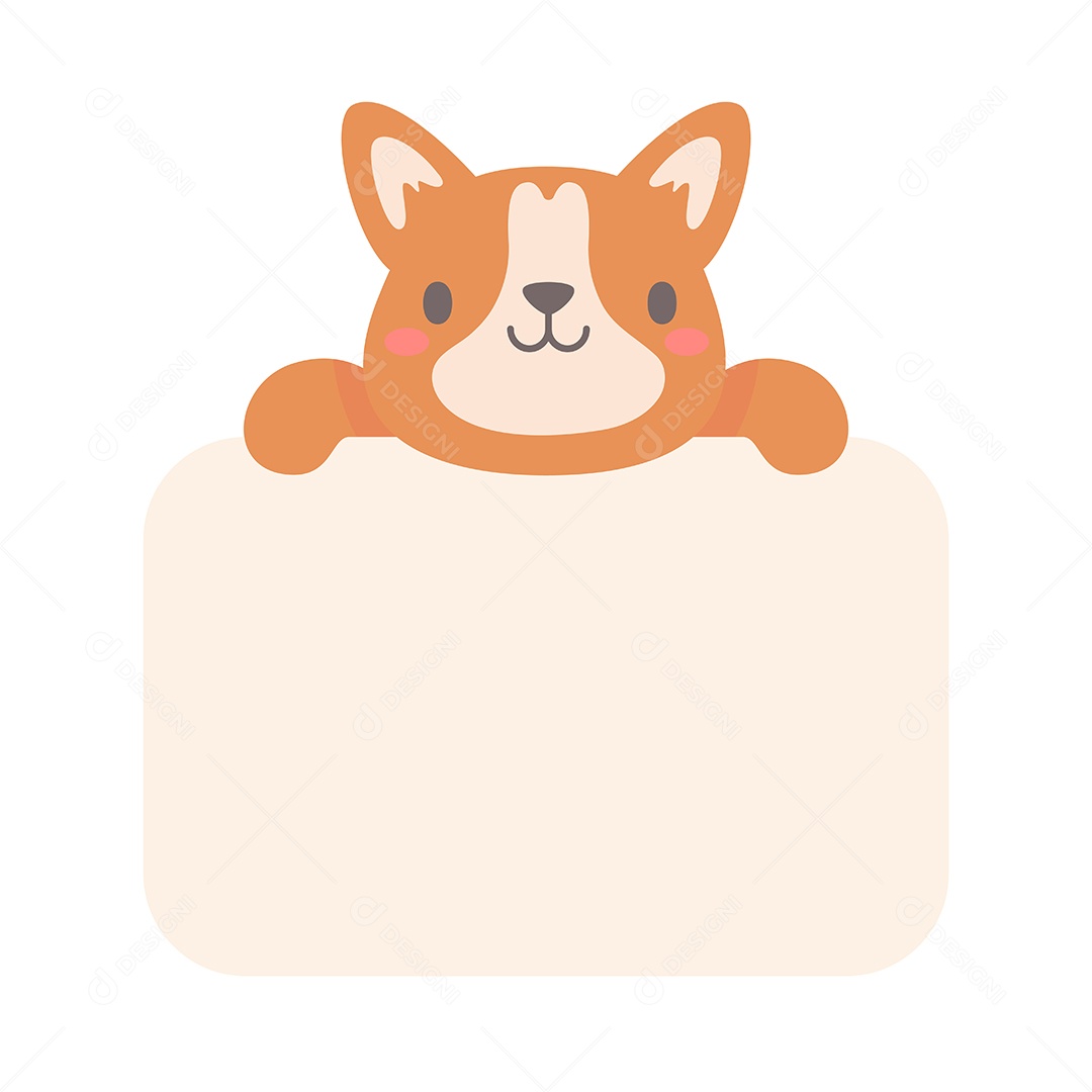 Quadro De Texto Com Desenho De Animal Vetor EPS