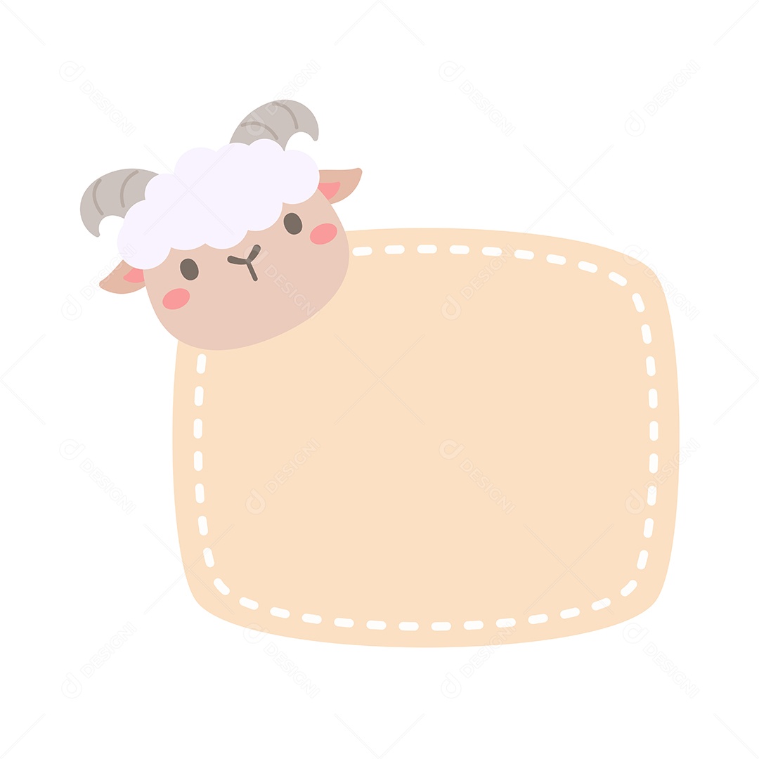 Quadro De Texto Com Desenho De Animal Vetor EPS