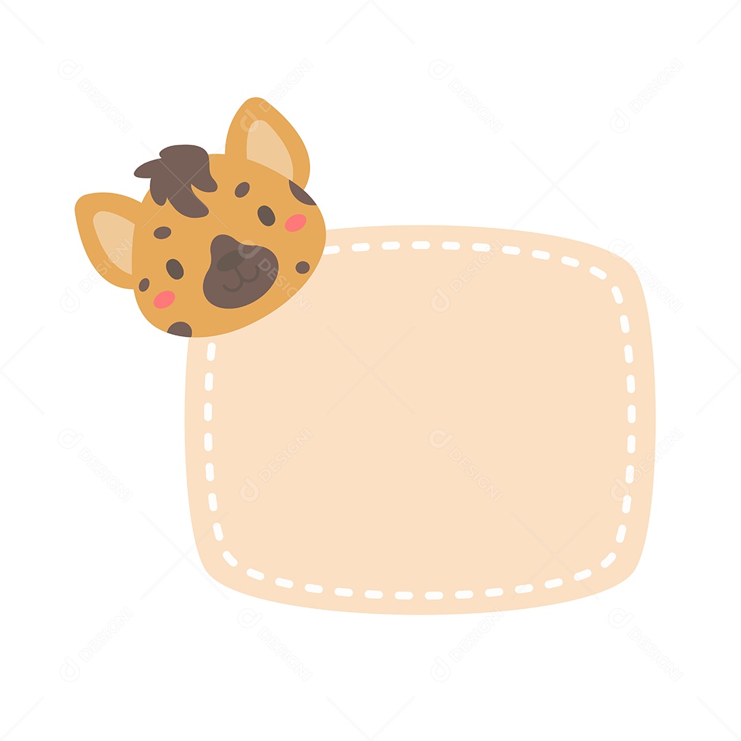 Quadro De Texto Com Desenho De Hienas Vetor EPS