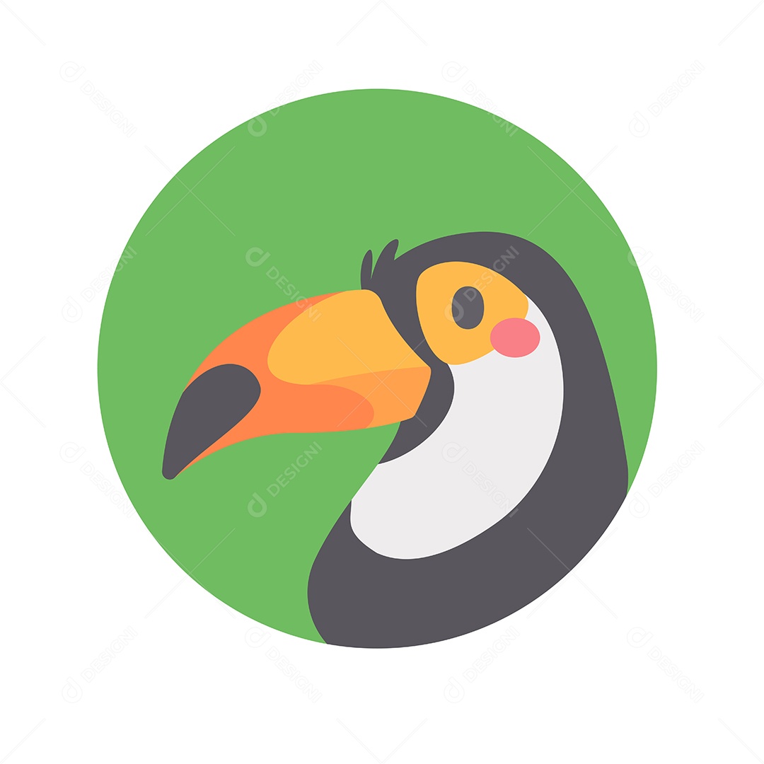 Desenho De Pássaro Ícone De Tucano Vetor EPS