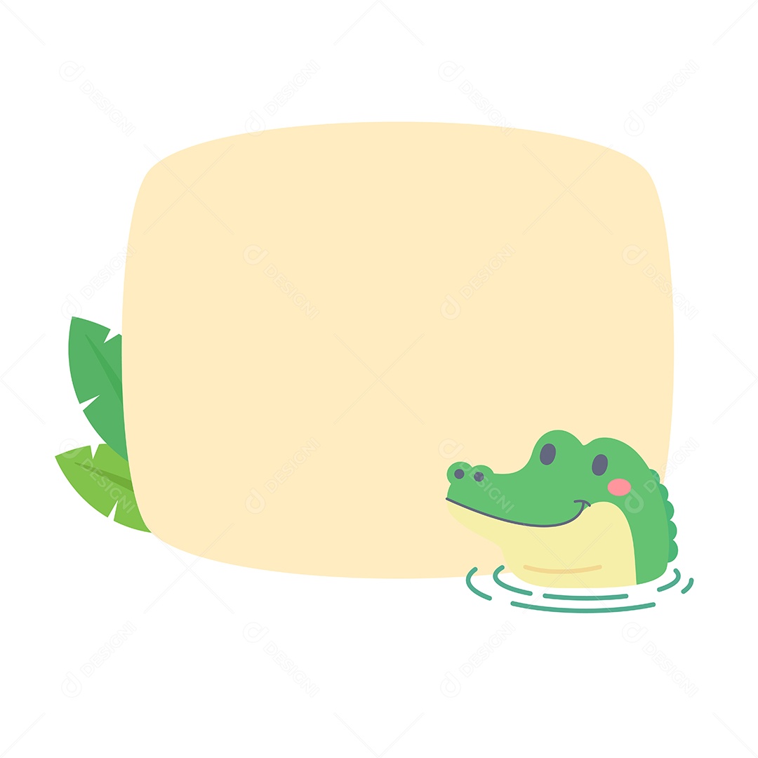 Quadro De Texto Com Desenhos De Animais Vetor EPS