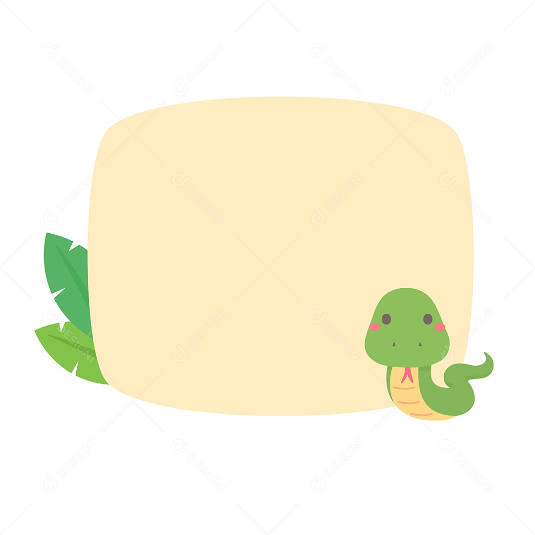 Quadro De Texto Com Desenhos De Animais Vetor EPS