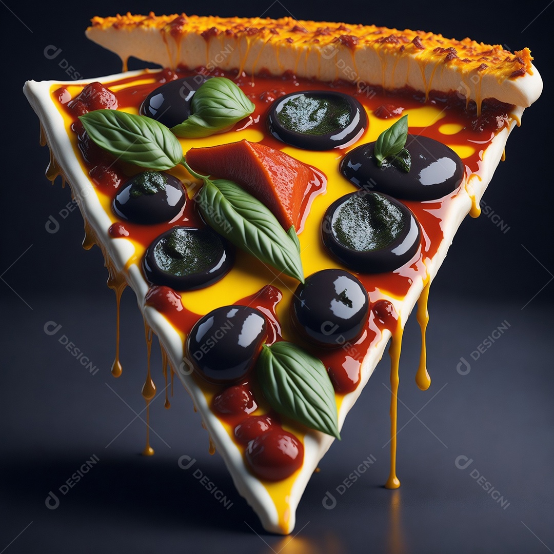 Pizza sobre uma mesa de uma pizzaria