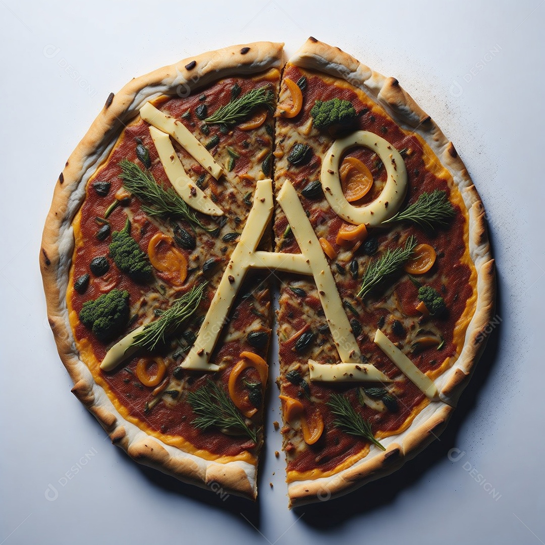 Pizza deliciosa sobre fundo isolado