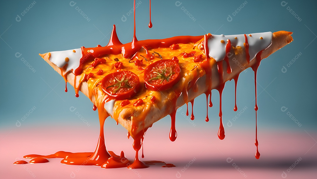 Pizza deliciosa sobre fundo isolado