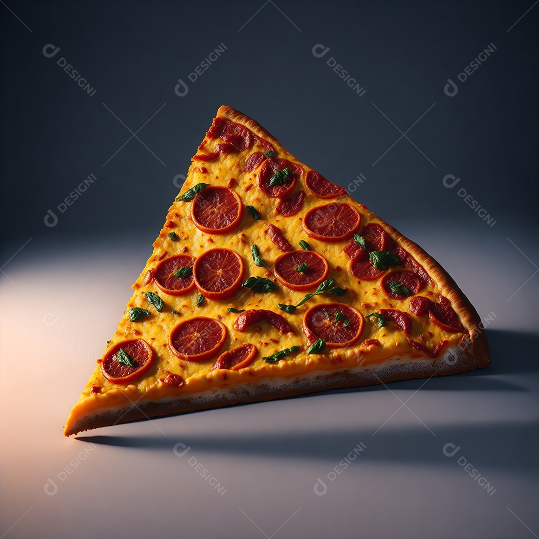 Pizza deliciosa sobre fundo isolado