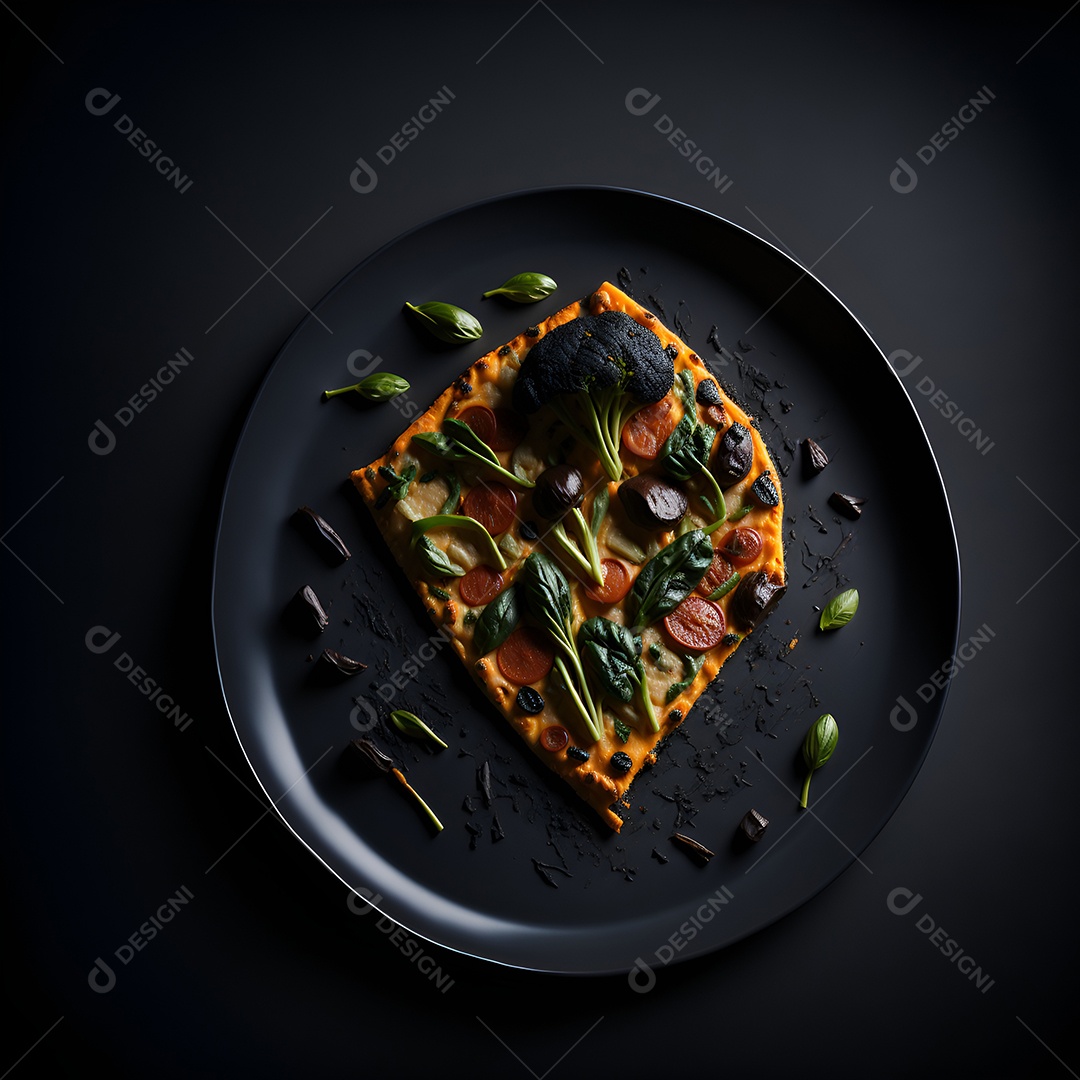 Pizza deliciosa sobre fundo isolado