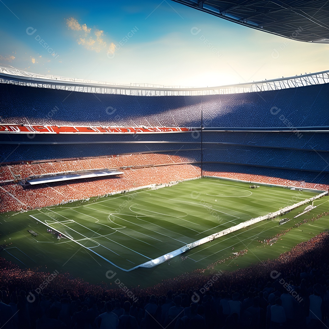 Estádio de futebol vista aérea