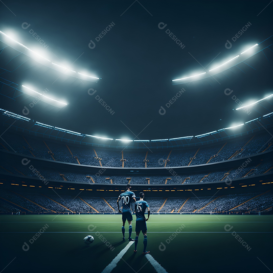 Estádio de futebol vista aérea