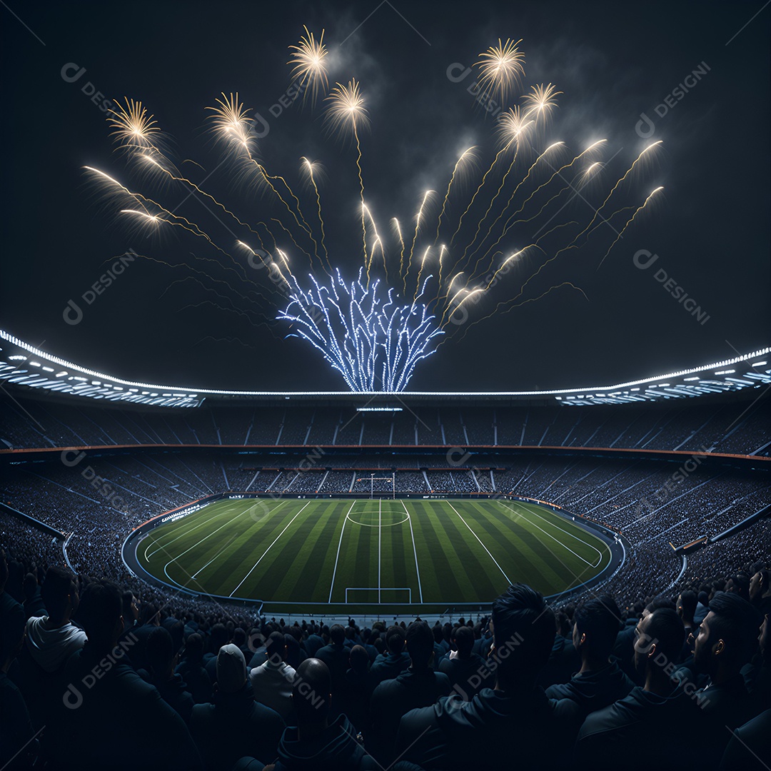 Estádio de futebol vista aérea