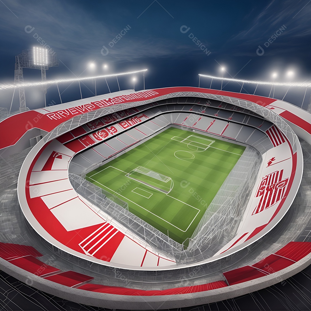 Estádio de futebol vista aérea