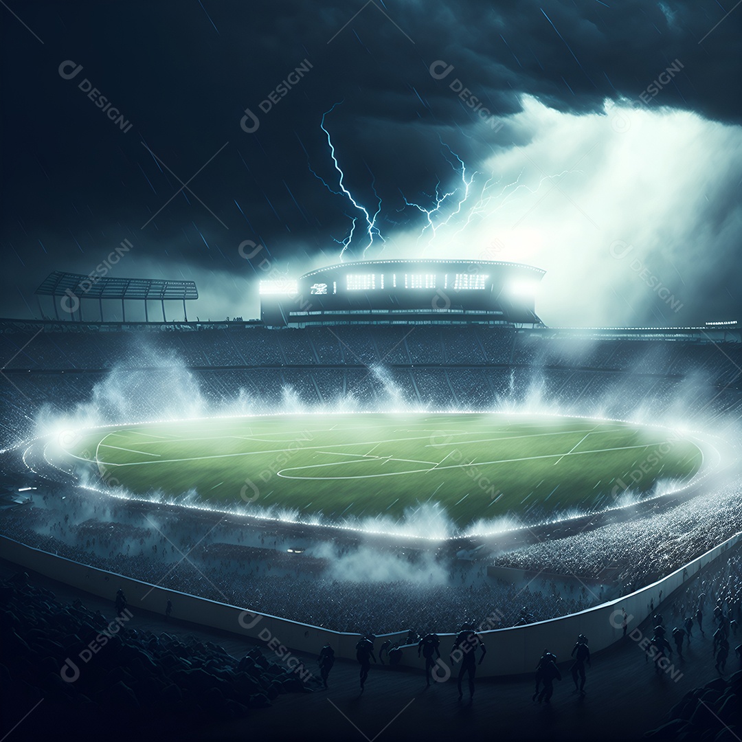 Estádio de futebol vista aérea