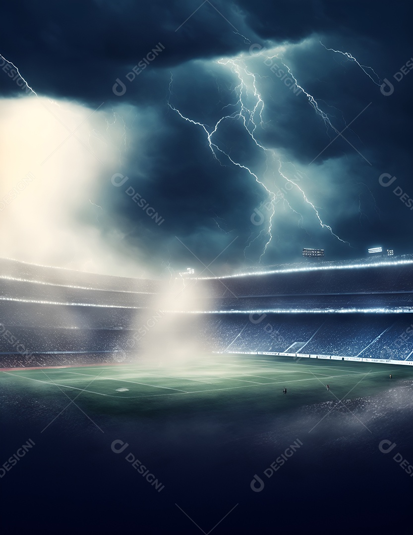 Estádio de futebol vista aérea