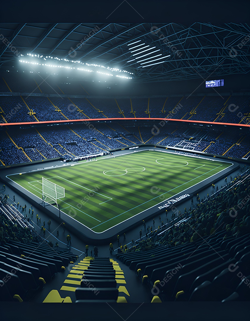 Estádio de futebol vista aérea