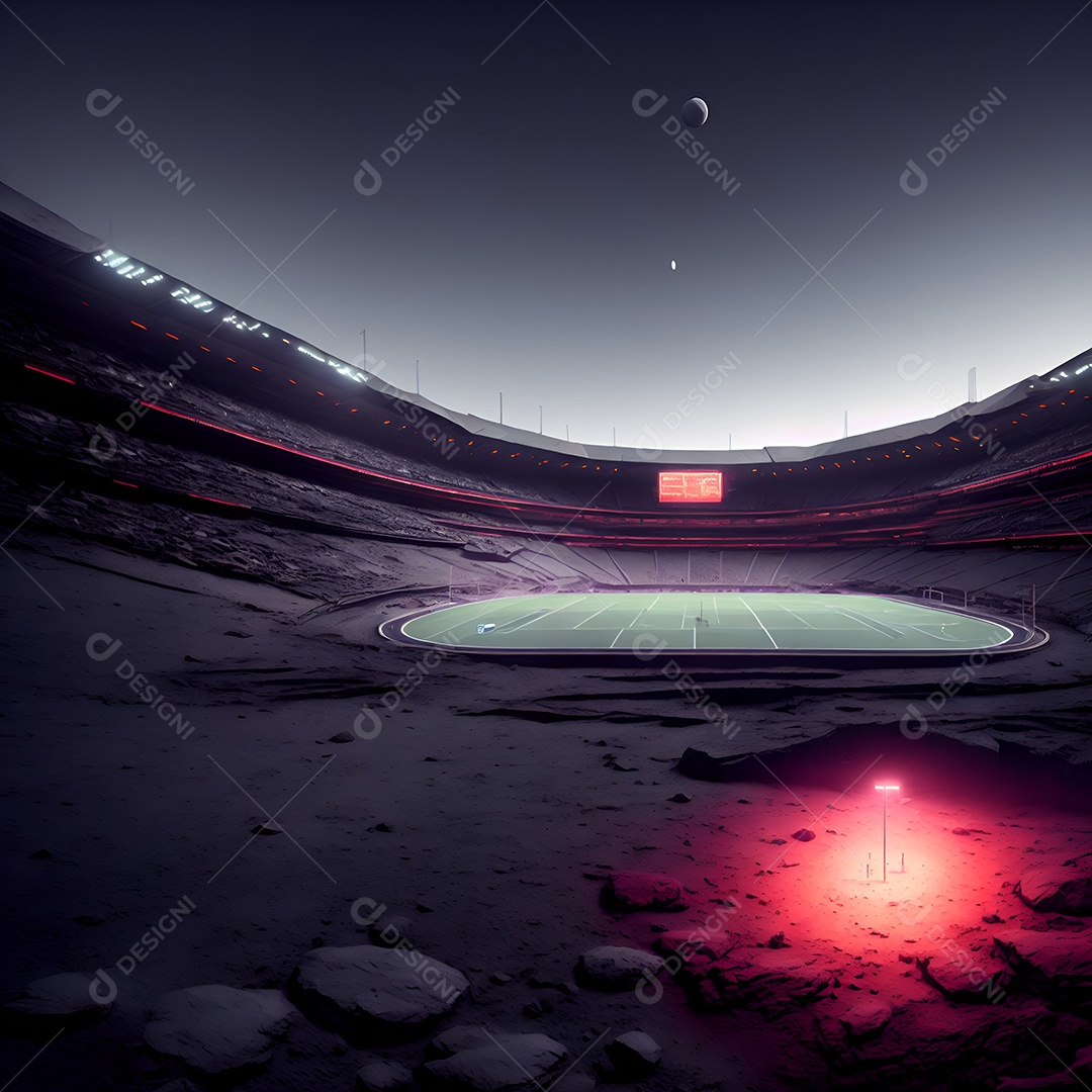 Estádio de futebol vista aérea