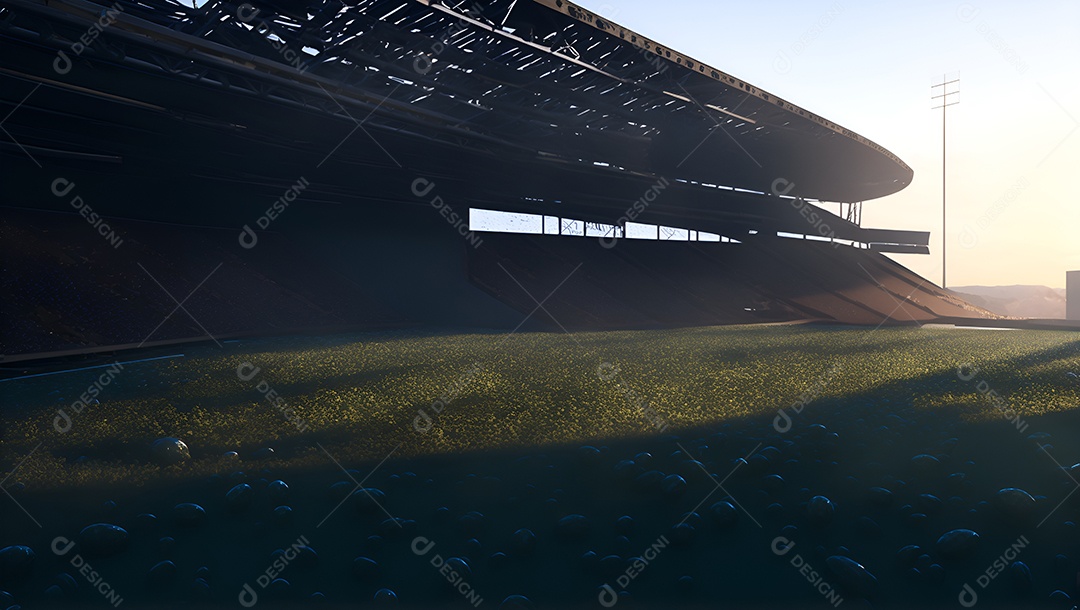 Estádio de futebol vista aérea