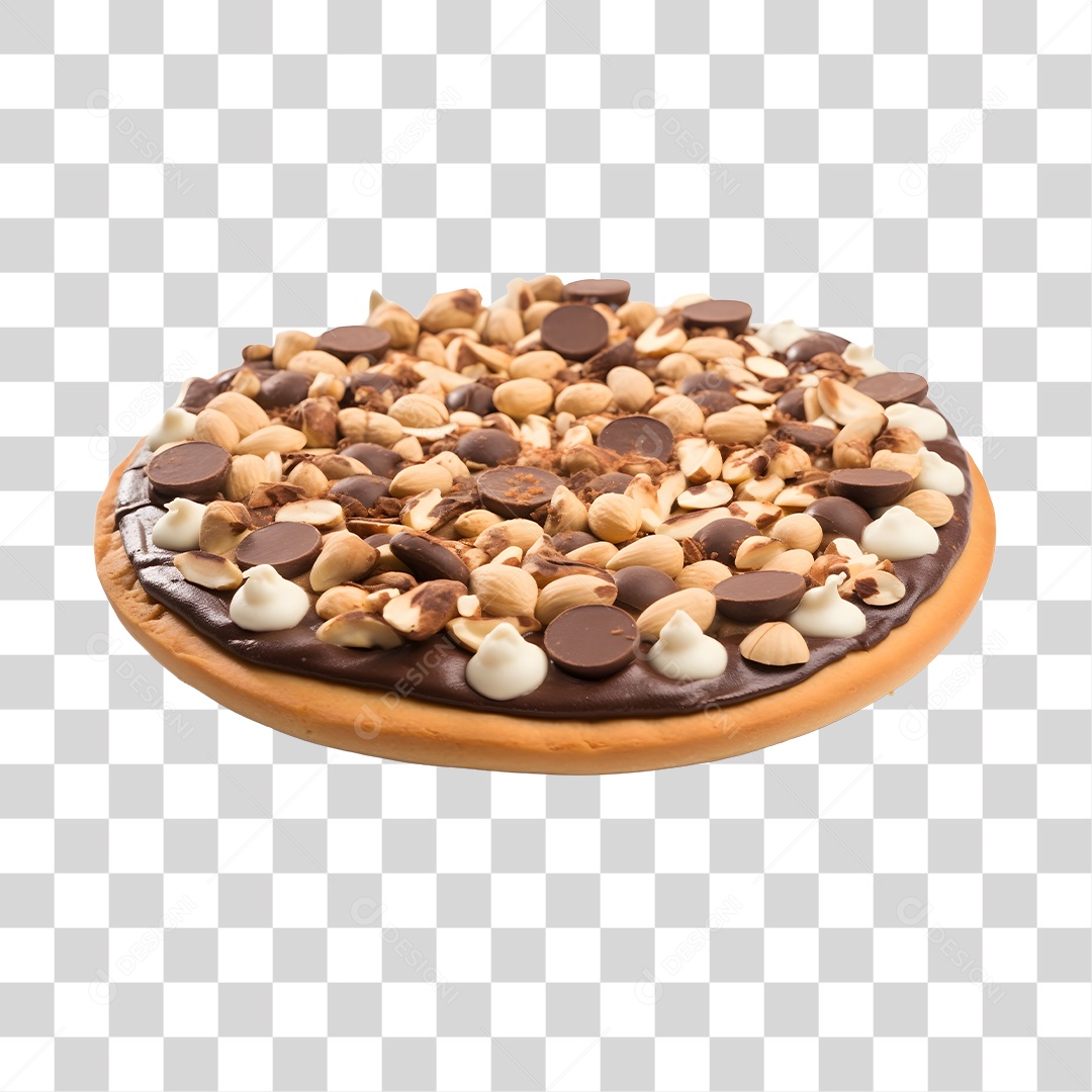 Deliciosa Pizza De Banana Com Chocolate Tabua De Madeira PNG Transparente
