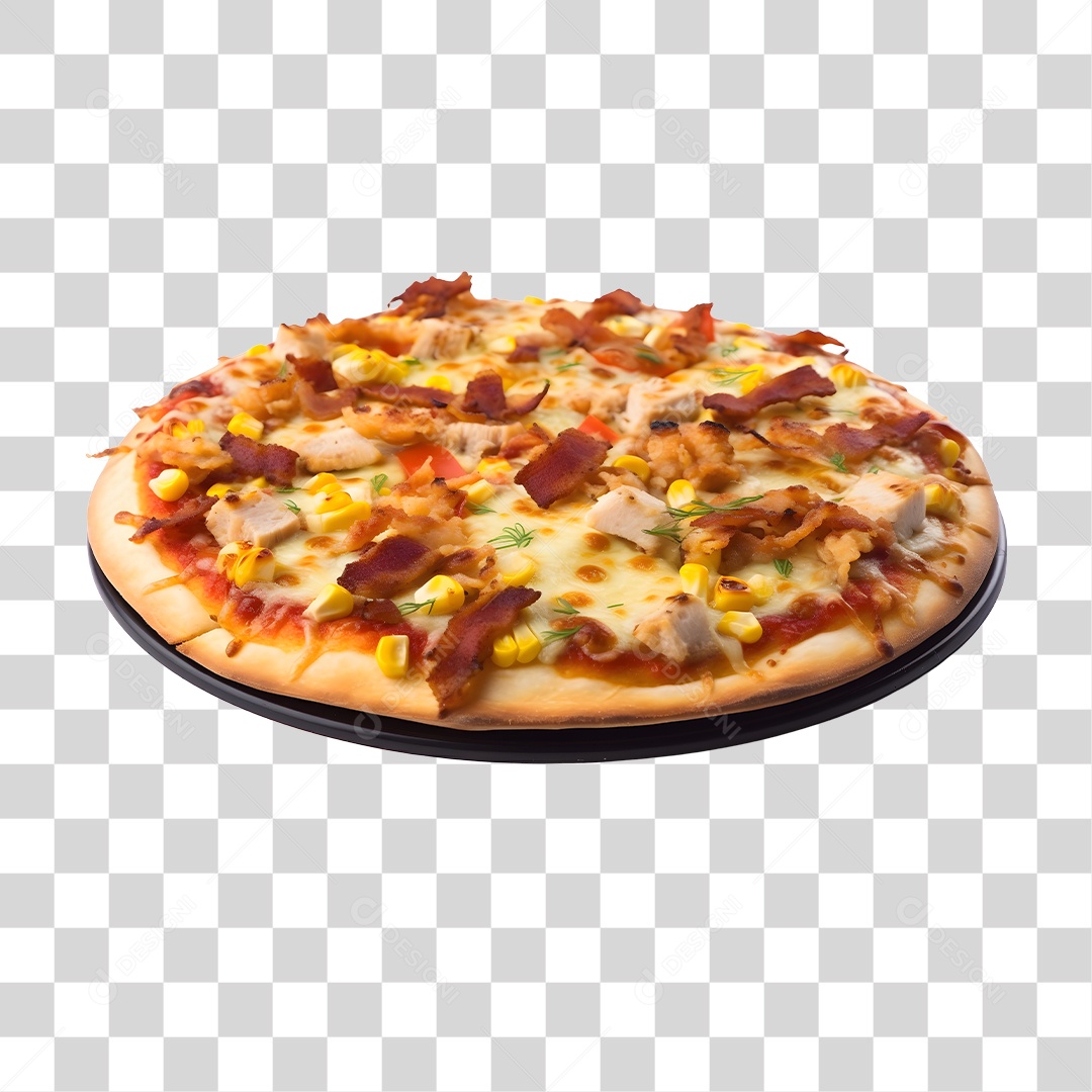 Pizza De Bacons PNG Transparente