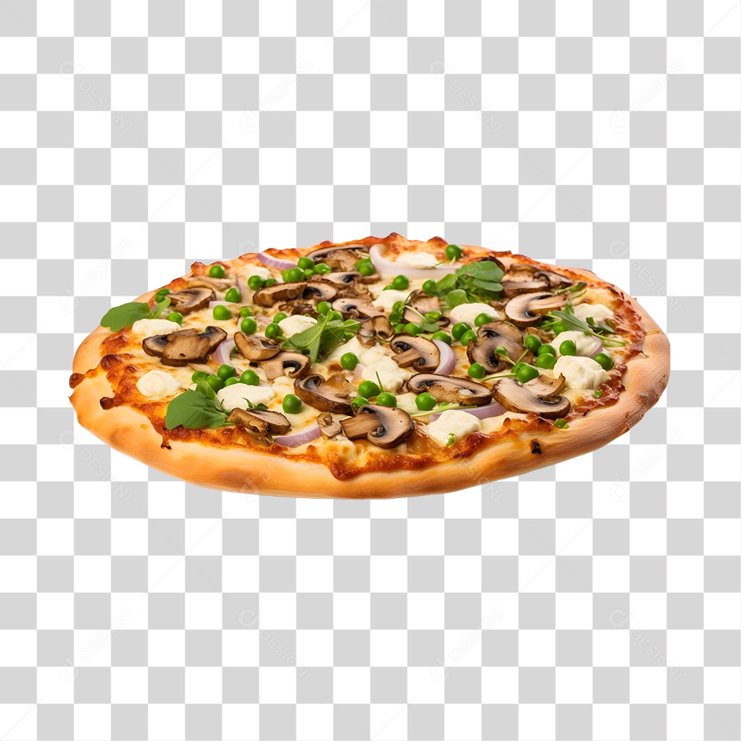 Pizza Vegetariana PNG Transparente