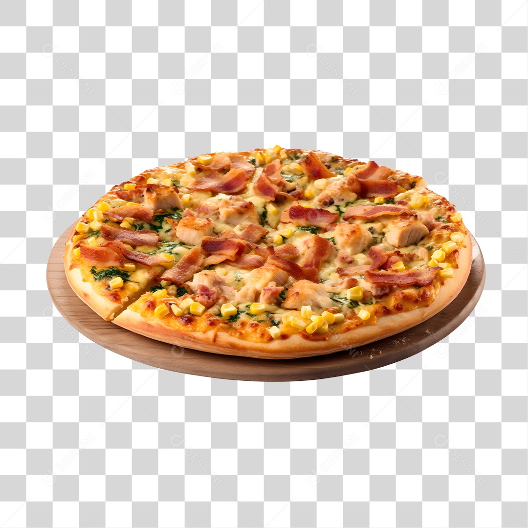 Pizza De Bacon PNG Transparente