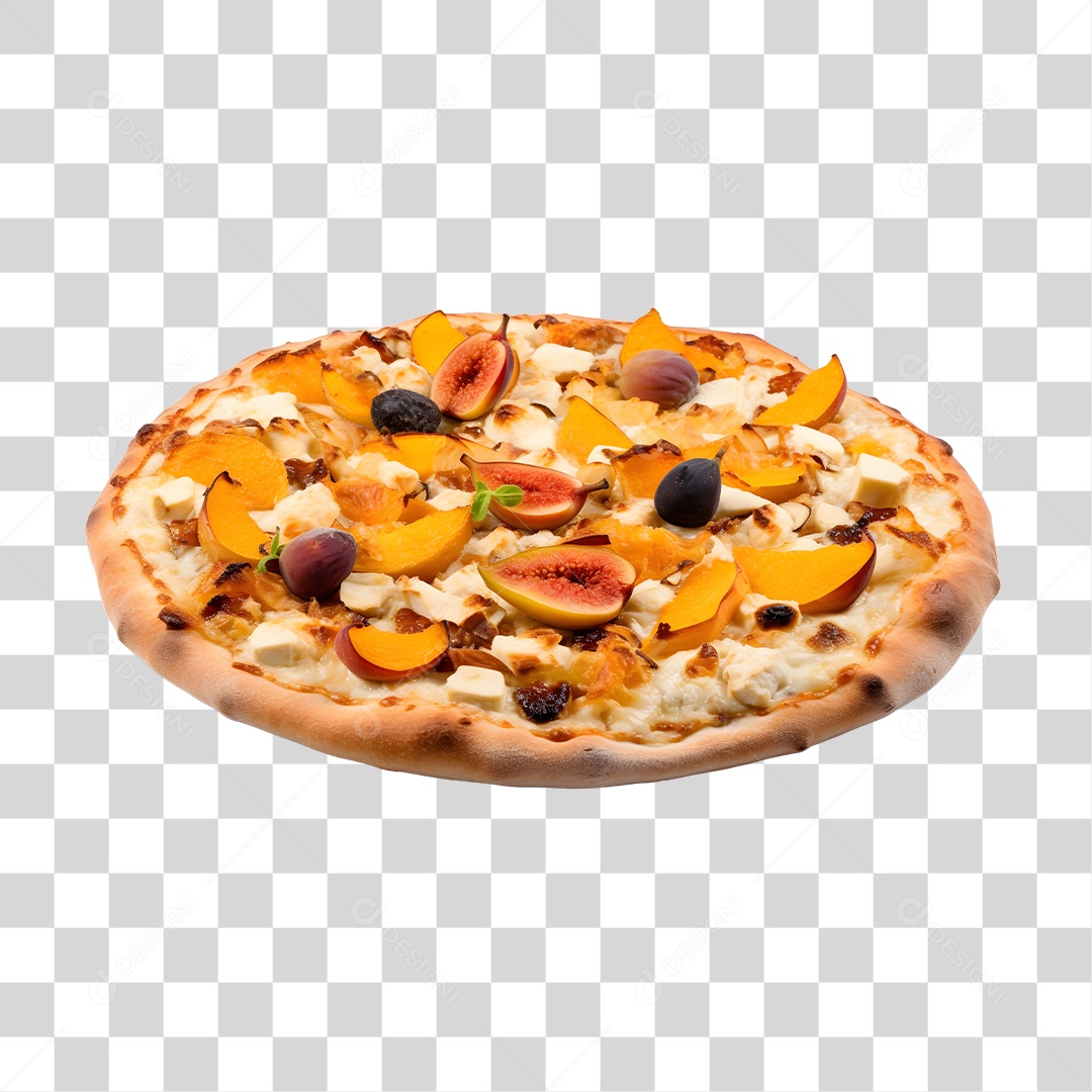 Pizza With Fruits Transparent PNG