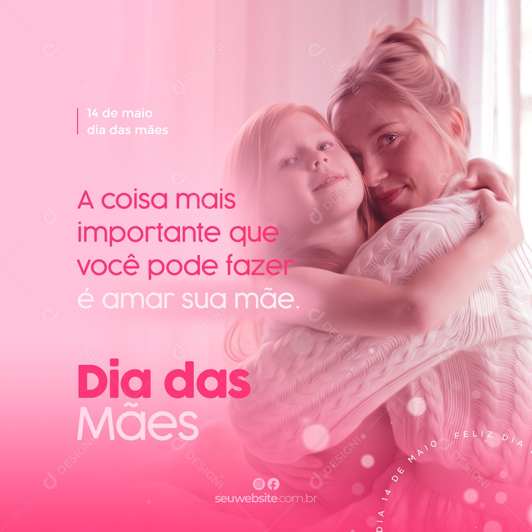 Social Media Dia das Mães Amar Sua Mãe PSD Editavel