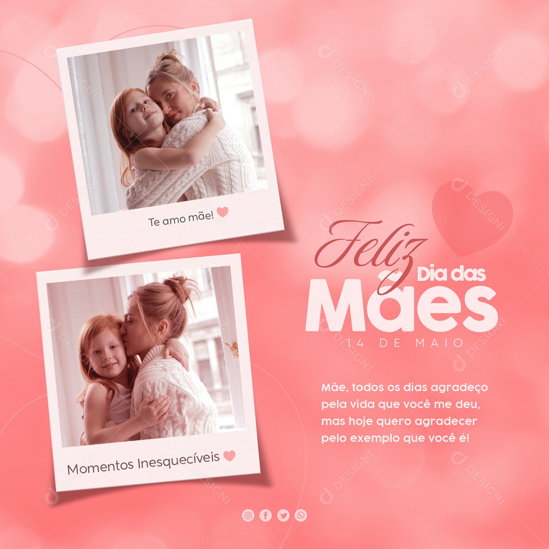 Social Media Dia das Mães Pela Vida Que Você Me Deu PSD Editavel