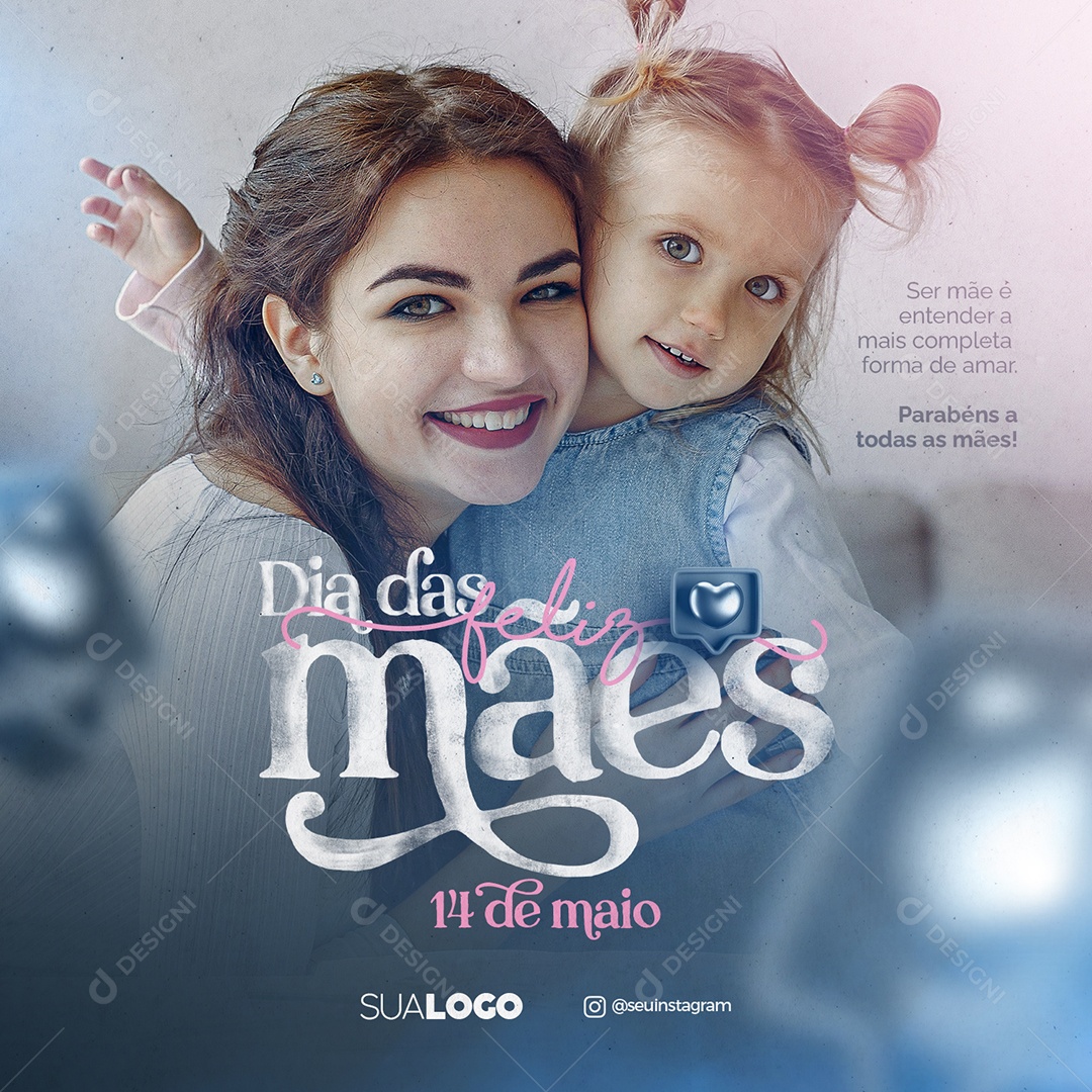 Social Media Dia Das Mães Forma De Amar PSD Editavel