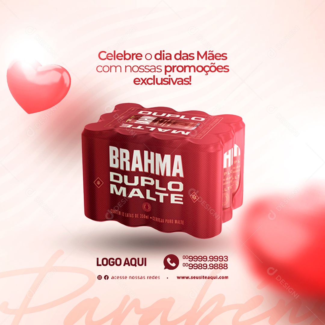 Celebre O Dia Das Mães Com Nossas Promoções Exclusivas Cervejaria Social Media PSD Editável