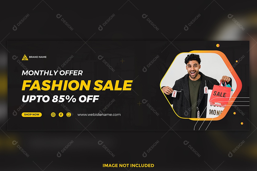 Modelo de Banner Promoção de Inverno Vetor EPS Editável