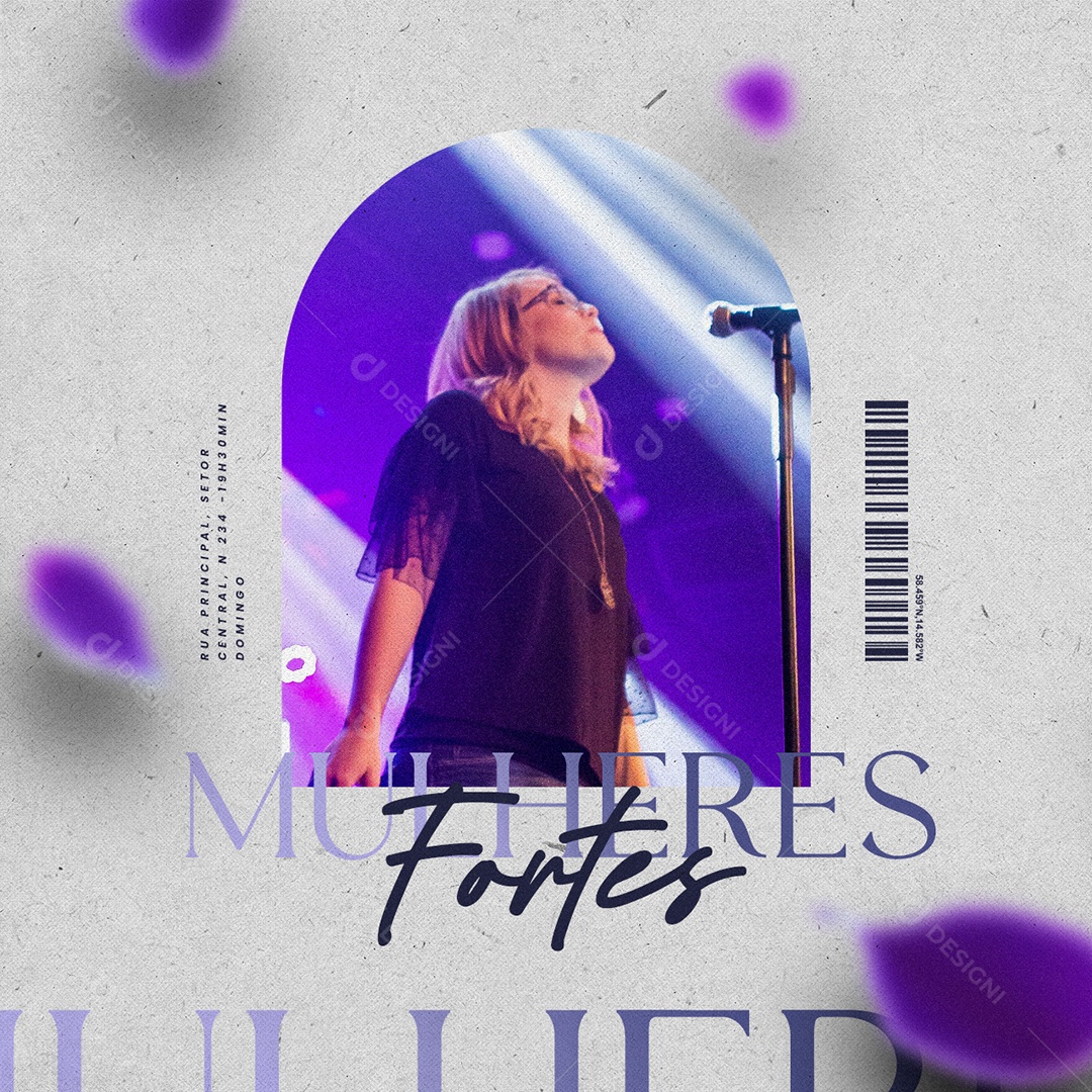 Mulheres Fortes Igreja Culto De Mulheres Social Media PSD Editável