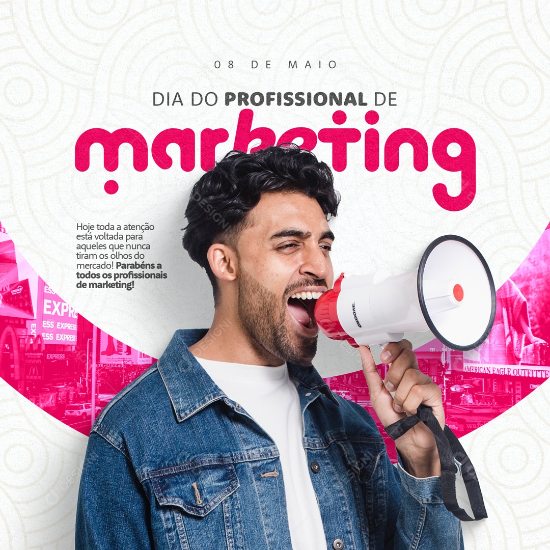 Dia do Profissional de Marketing Digital 08 de Maio Social Media PSD Editável