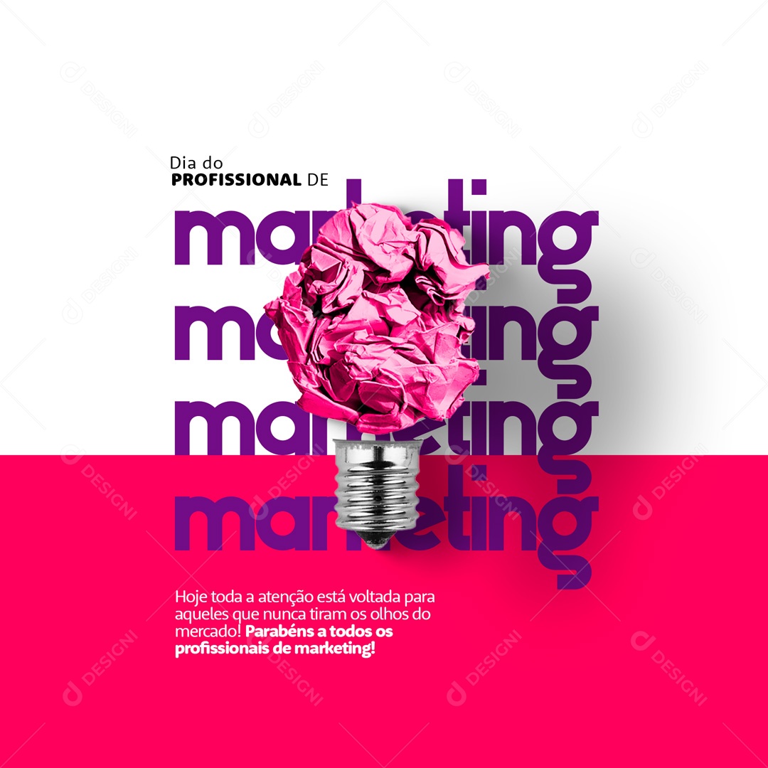 Dia do Profissional de Marketing Digital 08 de Maio Social Media PSD Editável