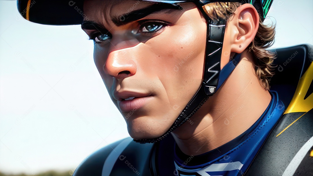 Pessoa jovem pilotando moto de motocross.